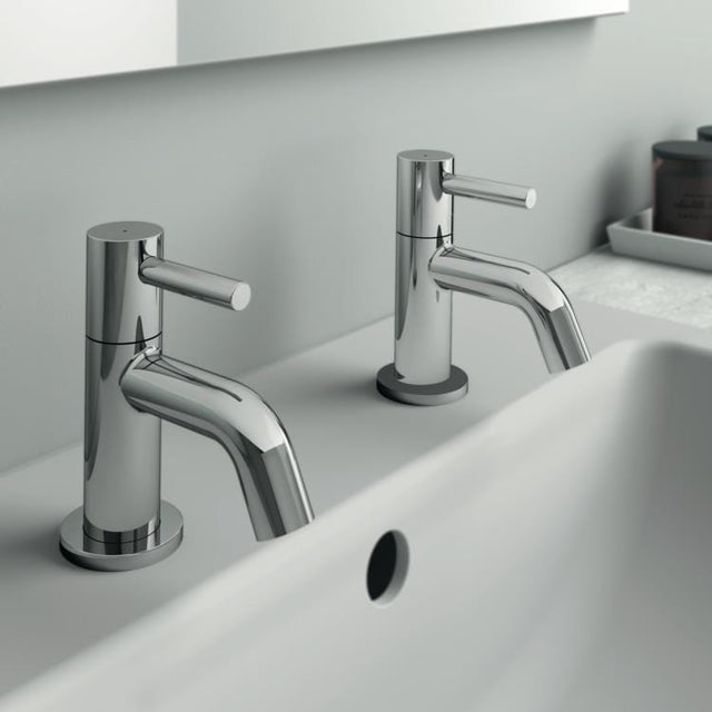 Ideal Standard Pillar Basin Taps Ideal Standard Ceraline Single Lever Basin Pillar Taps in Chrome