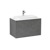 Imex Wall Mounted Vanity Unit Imex Arco Wall Hung 800mm Single Drawer Vanity Unit with Worktop and Inset Basin