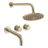 UK Bathroom Store Concealed Shower Set Crosswater Module Shower Set 3 with Fixed Overhead Shower and Bath Spout