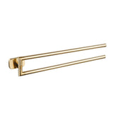Aquarius Bathrooms Towel Rails and Rings Aquarius Auro Double Split Towel Rail in Brushed Brass