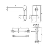 Crosswater Wall Mounted Basin Tap Crosswater Verge 2 Hole Wall Mounted Basin Mixer Tap in Brushed Brass