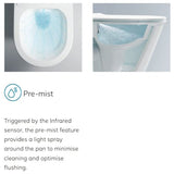 Imex Smart Toilet Imex Arco Back to Wall Rimless Smart Toilet