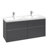 Villeroy & Boch Wall Mounted Vanity Unit Villeroy & Boch Subway 3.0 Wall Hung 1200mm Four Drawer Double Vanity Unit with Basin