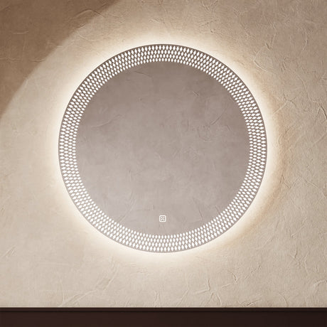 Crosswater Illuminated Mirror 600mm Crosswater Canvass LED Illuminated Round Mirror