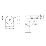 Villeroy & Boch Countertop Basin Villeroy & Boch Loop & Friends Round Countertop Basin in White Alpin