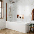 Crosswater Bath Screen Brushed Bronze Crosswater Clear 6 Hinged Bath Screen