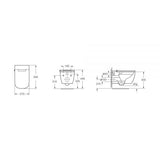 Imex Smart Toilet Imex Essence Wall Hung Rimless Smart Toilet