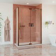 Crosswater Side Panel Brushed Bronze / 800mm Crosswater Optix 10 Side Panel for Pivot Shower Door with Inline Panel