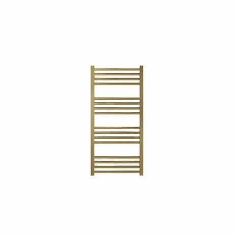 Crosswater Ladder Rail 900 x 430mm / Dual Fuel Crosswater MPRO Designer Vertical Towel Radiator in Brushed Brass