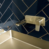 JTP Wall Mounted Basin Tap Brushed Brass JTP HIX Single Lever Wall Mounted Basin Mixer Tap