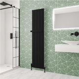 Eastbrook Panel Radiator 1800 x 410mm / Matt Black Eastbrook Kingswood Slimline Vertical Aluminium Radiator