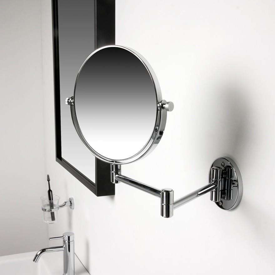 Miller Cosmetic and Shaving Mirror Miller Classic Wall Mounted Extending Magnifying Mirror in Chrome