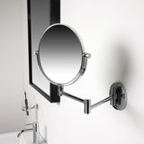 Miller Cosmetic and Shaving Mirror Miller Classic Wall Mounted Extending Magnifying Mirror in Chrome