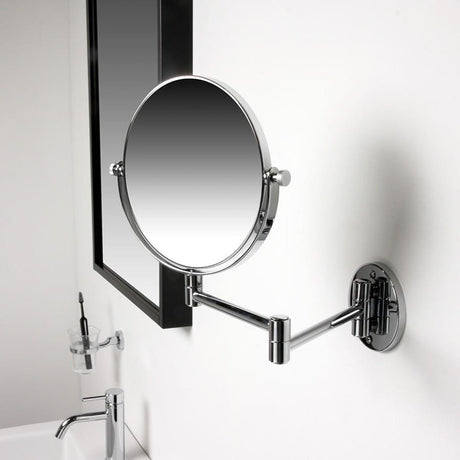 Miller Cosmetic and Shaving Mirror Miller Classic Wall Mounted Extending Magnifying Mirror in Chrome