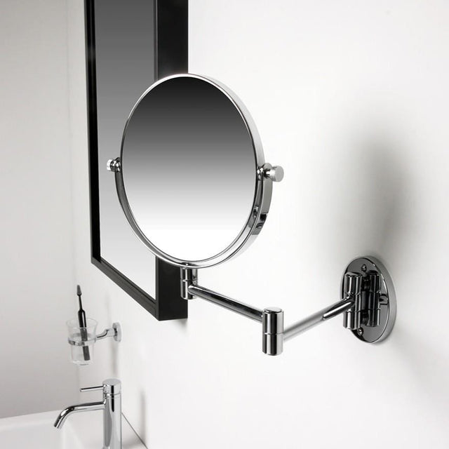 Miller Cosmetic and Shaving Mirror Miller Classic Wall Mounted Extending Magnifying Mirror in Chrome