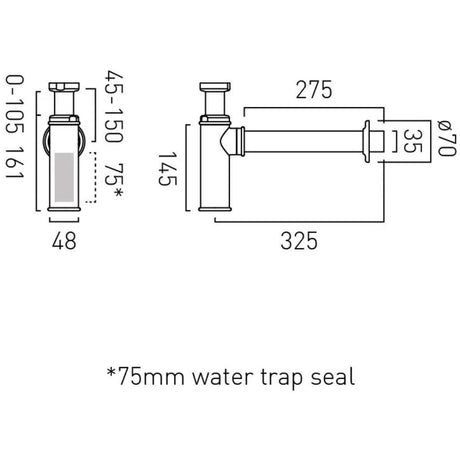 Vado Bottle Trap Booth & Co. Axbridge Bottle Trap