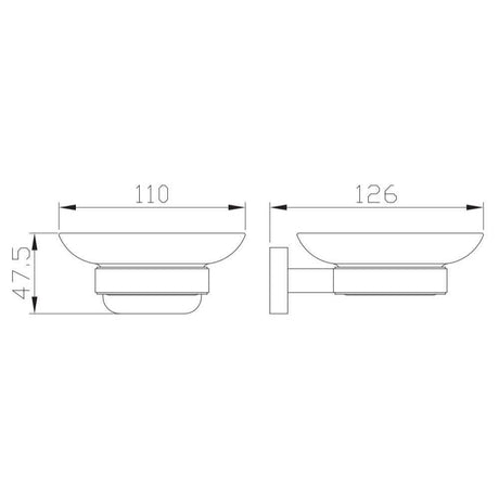 Aquarius Bathrooms Soap Dish Aquarius Auro Soap Dish in Brushed Brass