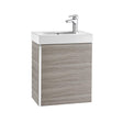 Roca Cloakroom Vanity Unit Textured Grey Roca Mini 450mm Wall Mounted Cloakroom Vanity Unit with Basin