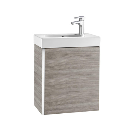 Roca Cloakroom Vanity Unit Textured Grey Roca Mini 450mm Wall Mounted Cloakroom Vanity Unit with Basin