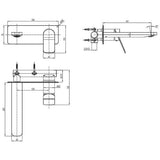 Crosswater Wall Mounted Basin Tap Crosswater Glide II 2 Hole Wall Mounted Basin Mixer Tap