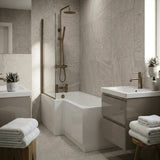 Aquarius Bathrooms Exposed Shower Set Aquarius RF-Series Complete Shower Brassware Pack with Basin Mixer, Bath Mixer & Exposed Shower