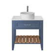 Heritage Floor Standing Vanity Unit Maritime Blue / 800mm - 1 Drawer Heritage Broughton Washstand with Laminate Worktop