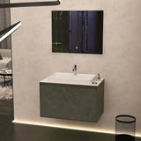 Imex Wall Mounted Vanity Unit Imex Arco Wall Hung 800mm Single Drawer Vanity Unit with Worktop and Inset Basin