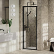 Aquarius Pivot Shower Door Black / 900mm Aquarius Pluvia 8mm Pivot Shower Door