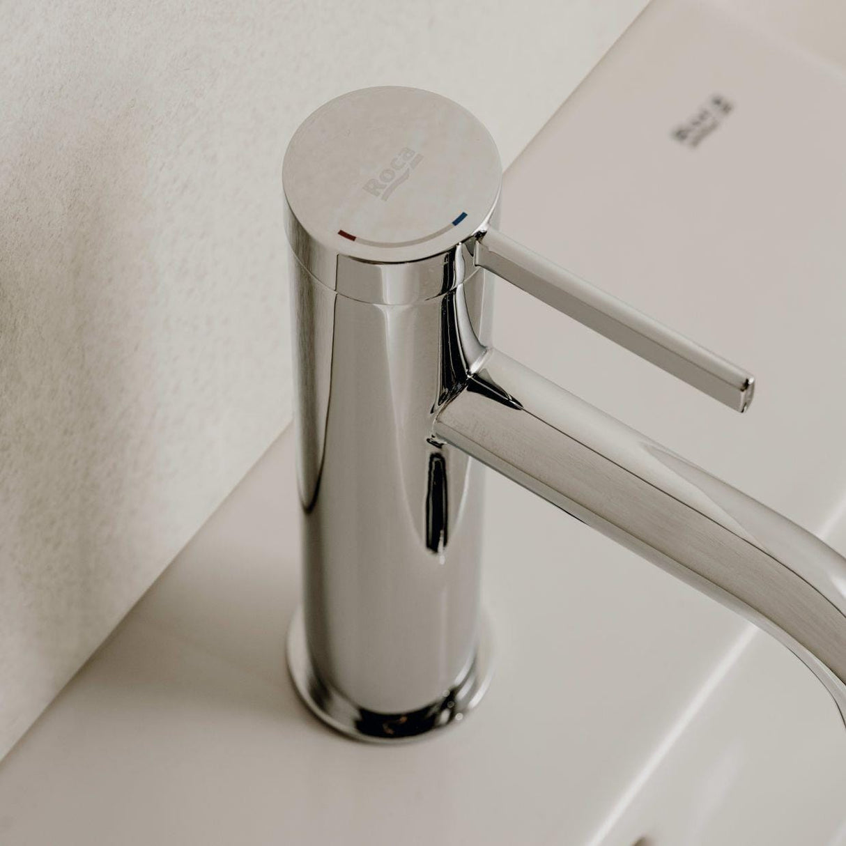 Roca Mono Basin Tap Roca Ona Basin Mixer Tap with Click Clack Waste and Cold Start