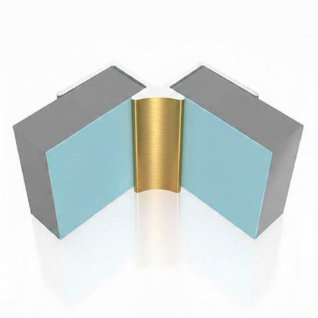 Multipanel Wall Panel 2450mm / Brushed Brass Multipanel Wall Profile - Internal Corner - Type A - 2450mm/2750mm