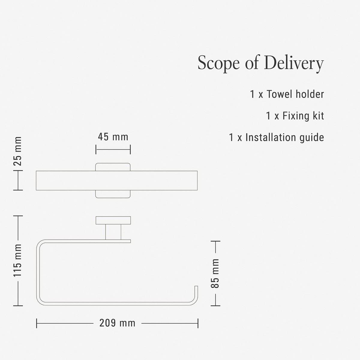 Villeroy & Boch Towel Rails and Rings Villeroy & Boch Elements - Striking Towel Rail