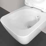 Villeroy & Boch Wall Hung Toilet Villeroy & Boch Skyla Square Wall Hung Rimless Toilet with Twist Flush and Soft Close Seat