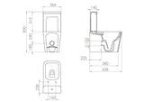 Saneux Close Coupled Toilet Saneux Matteo Close Coupled Rimless Toilet