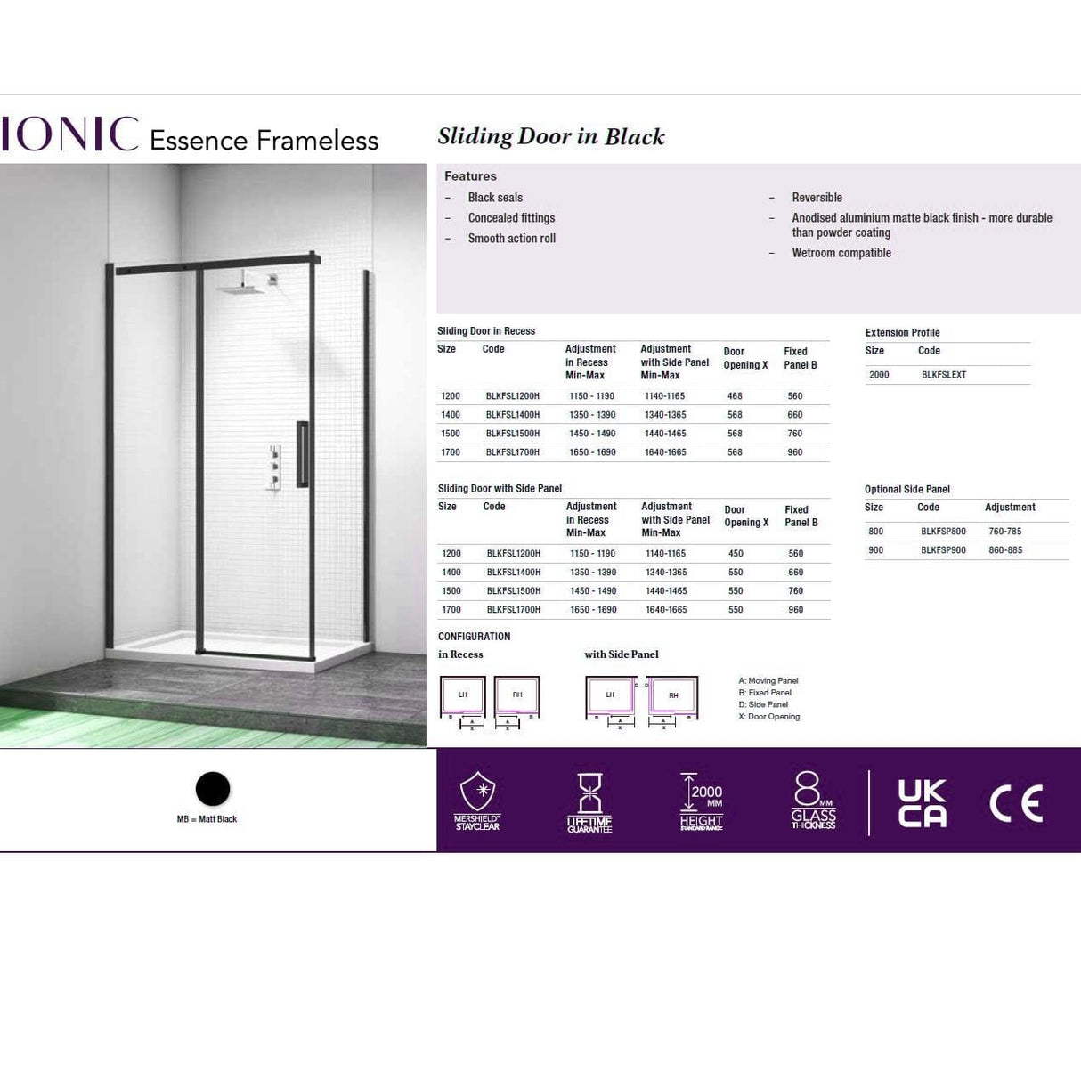 Merlyn Sliding Shower Door Merlyn Ionic Frameless Sliding Shower Door