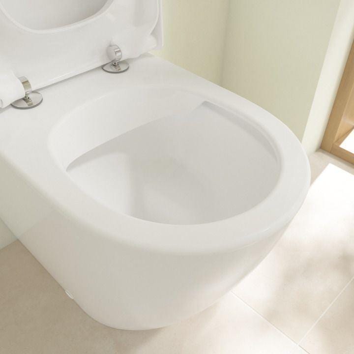 Villeroy and Boch Back To Wall Toilet Villeroy & Boch Subway 2.0 Back to Wall Toilet with Direct Flush and Soft Close Seat