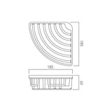 VADO Basket Vado Removable Corner Shower Basket in Chrome