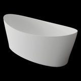 Aquarius Modern Freestanding Bath Aquarius Orta Freestanding Stone Bath in Gloss White - 1600 x 711mm