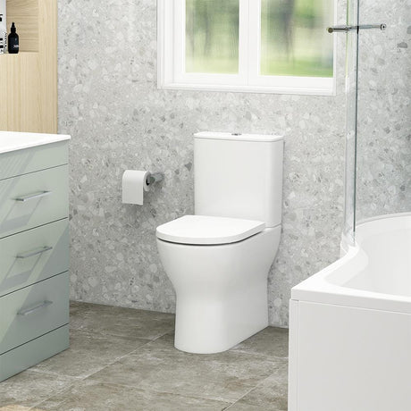 Imex Close Coupled Toilet Imex Ronda Rimless Close Coupled Toilet with Soft Close Seat