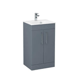 Imex Floor Standing Vanity Unit Imex Croma Floor Standing Double Door 500mm Vanity Unit with 1 Tap Hole Basin