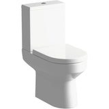 Aquarius Bathrooms Bathroom Suite Aquarius View 650mm Vanity Unit with Basin and Close Coupled Toilet Set in White
