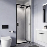 Crosswater In-Fold Shower Door Crosswater Clear 6 Infold Shower Door 800mm in Matt Black