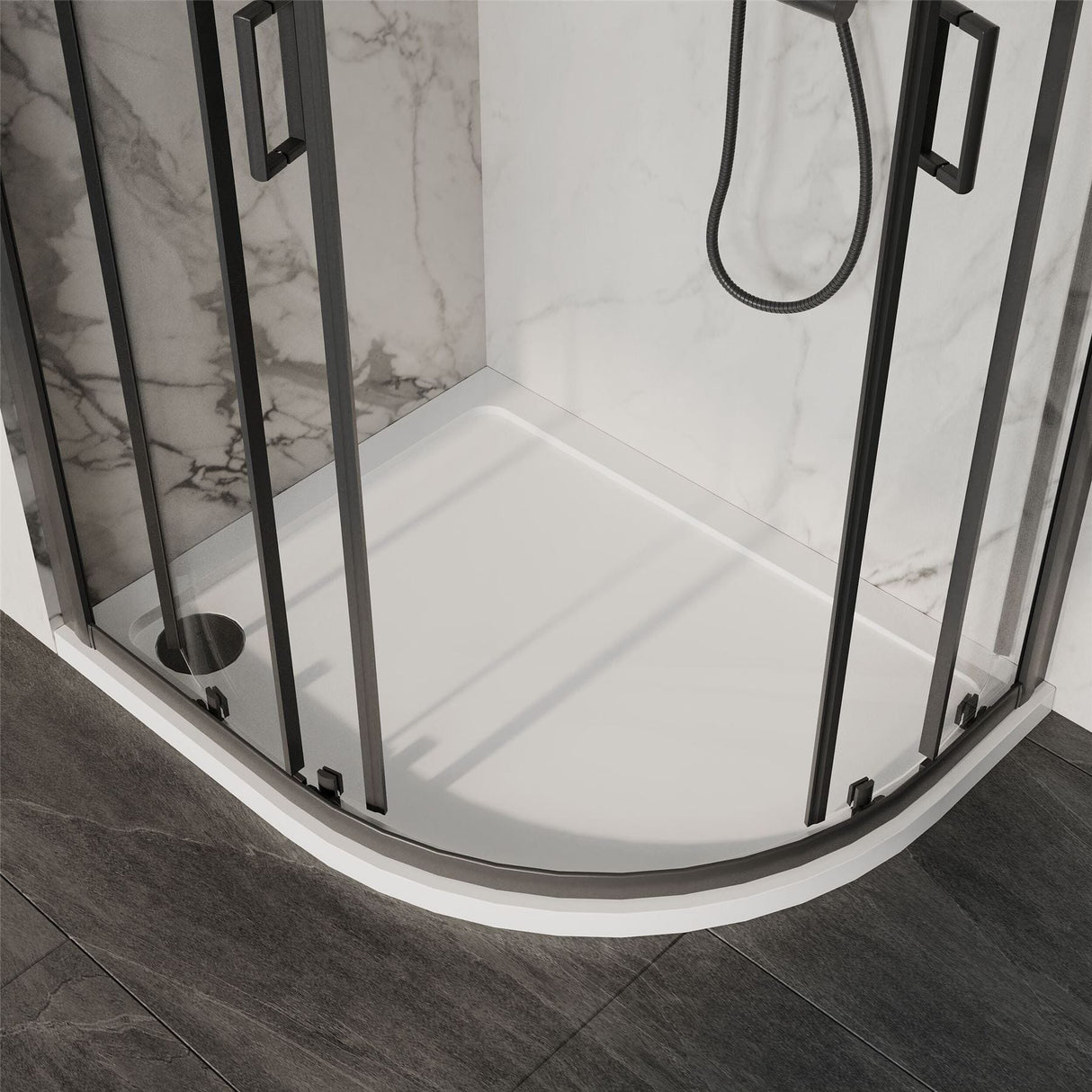 Aquarius Bathrooms Quadrant Shower Enclosure Aquarius Urbano 6mm Quadrant Shower Enclosure 1850mm