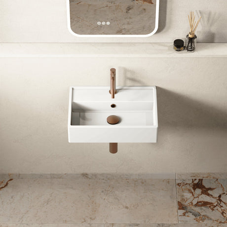Crosswater Countertop Basin Crosswater Turin 500mm Countertop or Wall Mounted Basin with 1 Tap Hole