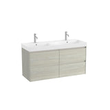 Roca Wall Mounted Vanity Unit Roca Ona 1200mm Wall Mounted Four Drawer Vanity Unit with Double Basin