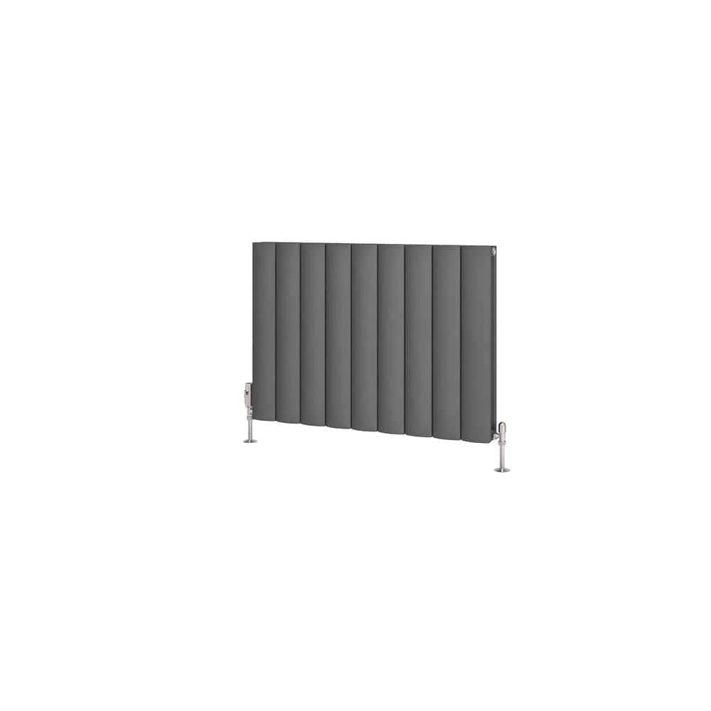 Eastbrook Panel Radiator Eastbrook Guardia Straight Horizontal Aluminium in Matt Anthracite