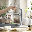 Hansgrohe Kitchen Tap Hansgrohe Zesis M33 Single Lever Kitchen Mixer Tap 160 Pull-Out Spray 2Jet in Chrome