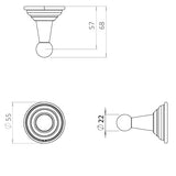 Crosswater Robe Hook Crosswater Belgravia Single Robe Hook