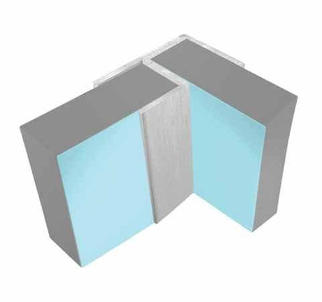 Multipanel Wall Panel Satin Silver Multipanel Wall Profile - Flush Corner - Type 100 - 2450mm