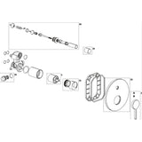 Villeroy & Boch Concealed Shower Valve Villeroy & Boch Dawn Concealed 2-Outlet Single Lever Trim Set