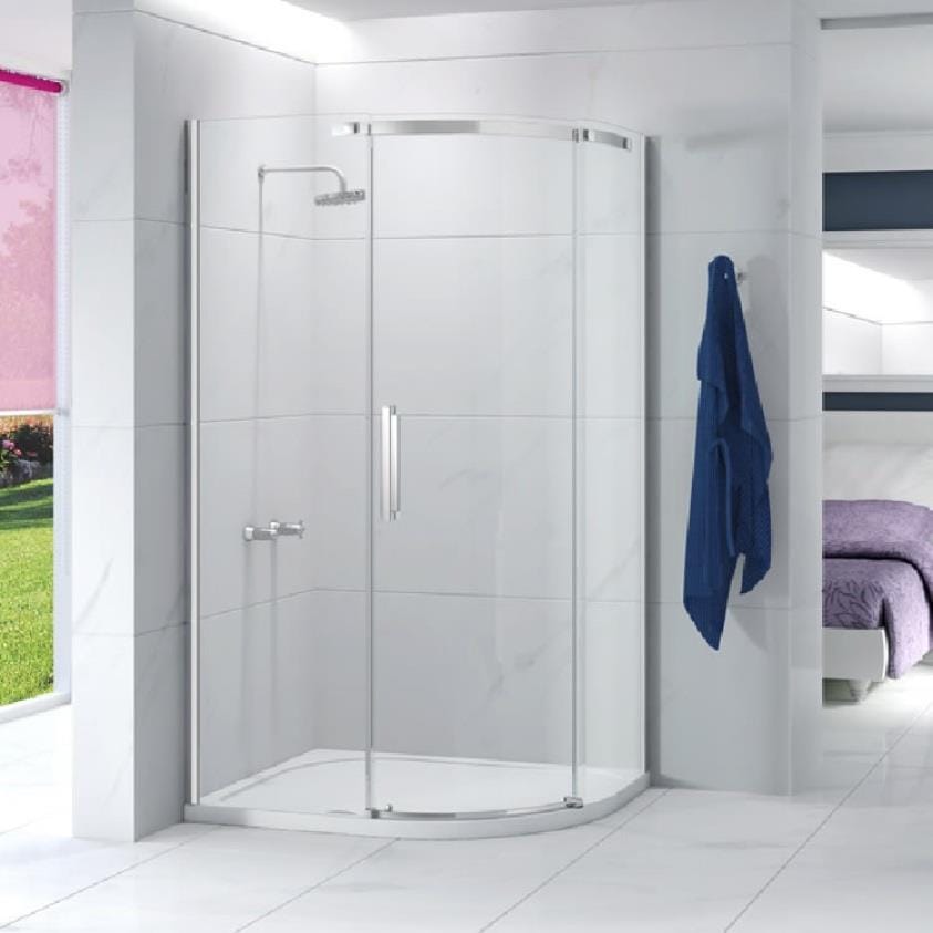 Merlyn Quadrant Shower Enclosure Chrome / Right Handed Merlyn Ionic Essence Frameless 8mm 1 Door Offset Quadrant Shower Enclosure